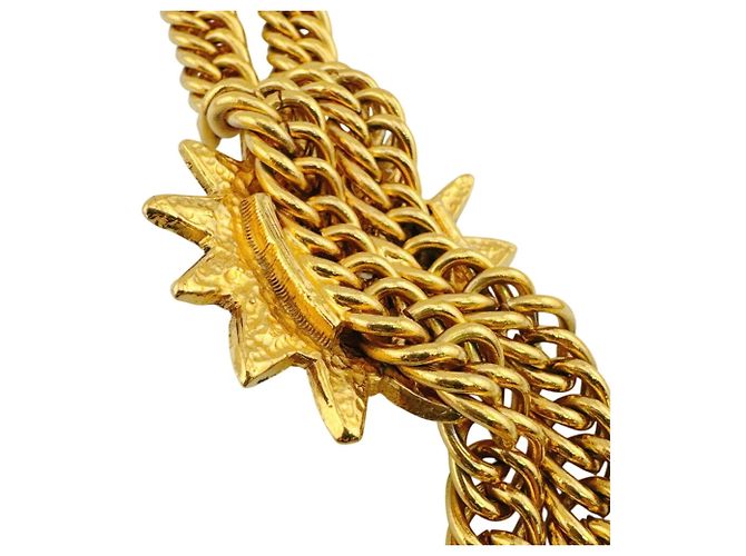 Collana Choker Chanel Vintage Gold D'oro - vista 7
