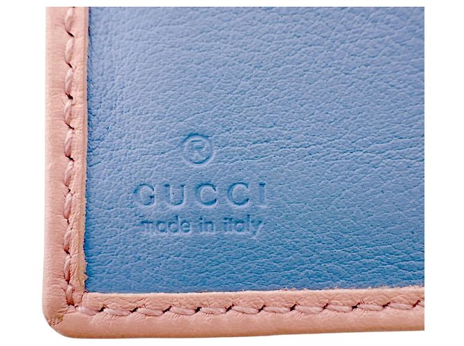 Marmont Gucci Double G Kleiner Zweifarbiger Geldbeutel Pink Blau - Ansicht 10