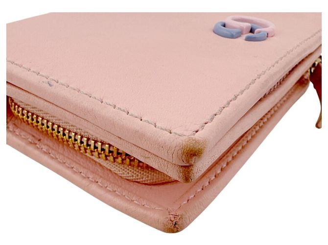 Marmont Gucci Double G Kleiner Zweifarbiger Geldbeutel Pink Blau - Ansicht 5