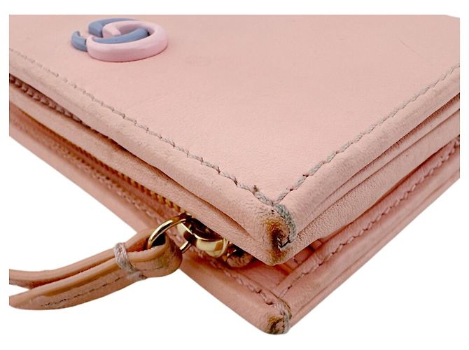 Marmont Gucci Double G Kleiner Zweifarbiger Geldbeutel Pink Blau - Ansicht 6