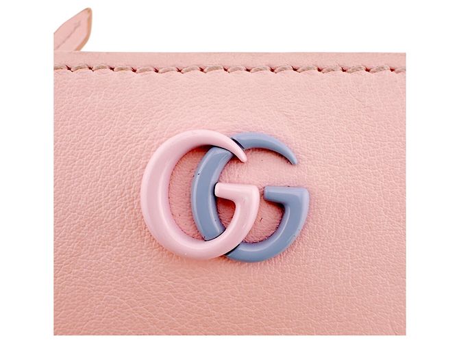 Marmont Gucci Double G Kleiner Zweifarbiger Geldbeutel Pink Blau - Ansicht 7