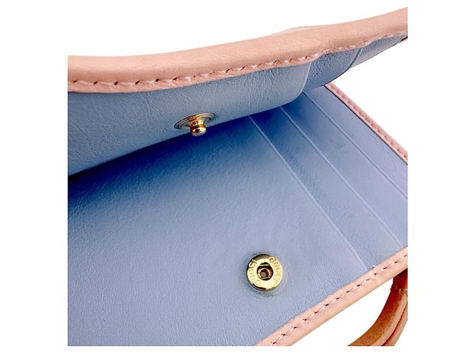 Marmont Gucci Double G Kleiner Zweifarbiger Geldbeutel Pink Blau - Ansicht 8