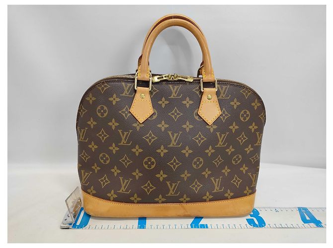 Borsa Louis Vuitton Alma in tela Monogram MM Marrone - vista 2