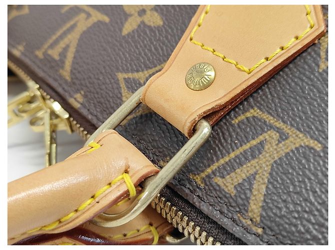 Borsa Louis Vuitton Alma in tela Monogram MM Marrone - vista 7