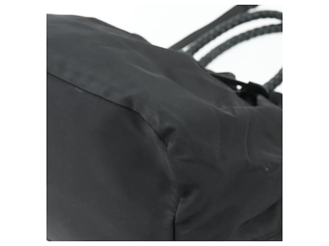 Borsa PRADA Nylon 2way Nera Oro Auth ka4261 Nero D'oro - vista 10