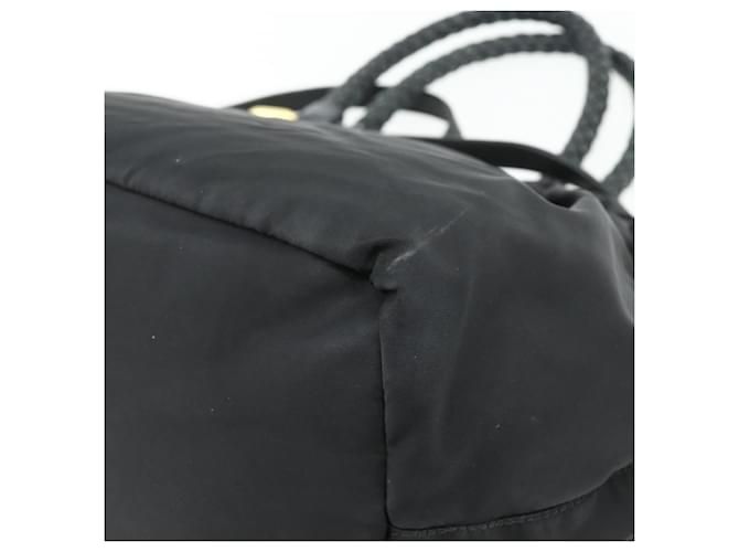 Borsa PRADA Nylon 2way Nera Oro Auth ka4261 Nero D'oro - vista 16