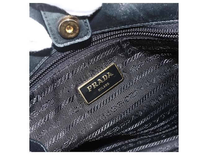 Borsa PRADA Nylon 2way Nera Oro Auth ka4261 Nero D'oro - vista 18