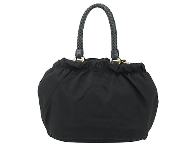 Borsa PRADA Nylon 2way Nera Oro Auth ka4261 Nero D'oro - vista 2