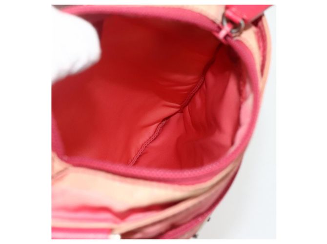 Bolsa de Ombro PRADA Nylon Rosa Prata Auth 179353 - vista 20