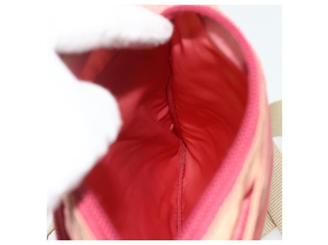 Bolsa de Ombro PRADA Nylon Rosa Prata Auth 179353 - vista 21