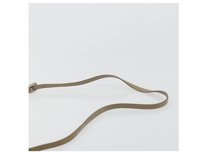 Borsa Salvatore Ferragamo Vala Chain in pelle vernice Silver Beige Auth 179215A Argento - vista 8
