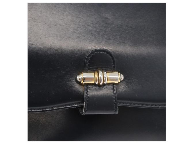 GUCCI Old Shoulder Bag Pelle Nera Oro 001 406 0621 Auth am11600 Nero D'oro - vista 18