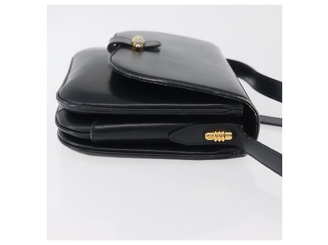 GUCCI Old Shoulder Bag Pelle Nera Oro 001 406 0621 Auth am11600 Nero D'oro - vista 4