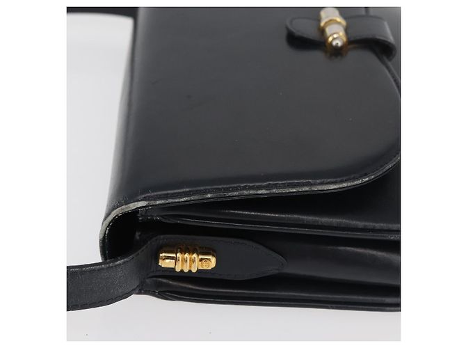 GUCCI Old Shoulder Bag Pelle Nera Oro 001 406 0621 Auth am11600 Nero D'oro - vista 6