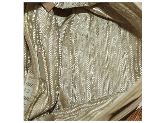 Borsa a Spalla PRADA Nylon 2 Set Beige Gray Auth bs34887 Marrone - vista 17