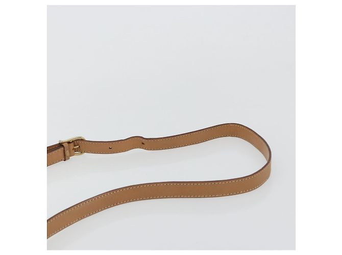 Céline Borsa a tracolla CELINE Macadam Canvas PVC Pelle Marrone Oro Auth mr2468A D'oro - vista 8