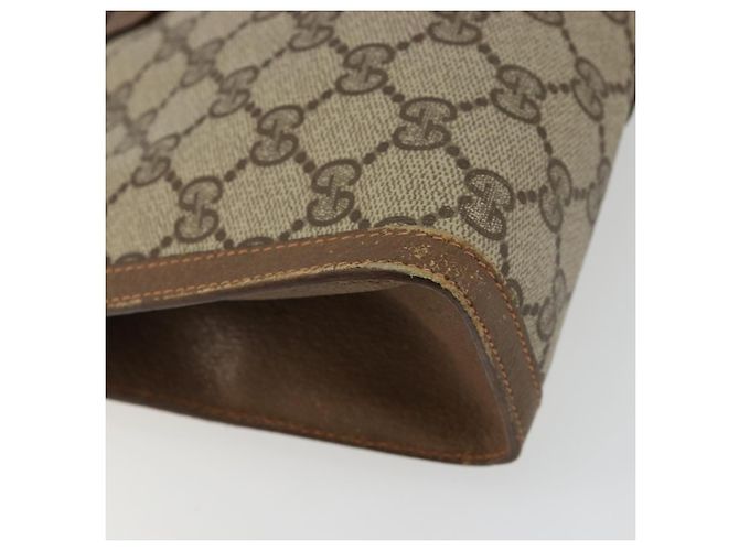 Clutch GUCCI GG Supreme Web Sherry Line in PVC Beige 89 01 032 Auth 177611 - vista 11