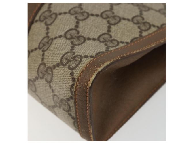 Clutch GUCCI GG Supreme Web Sherry Line in PVC Beige 89 01 032 Auth 177611 - vista 8