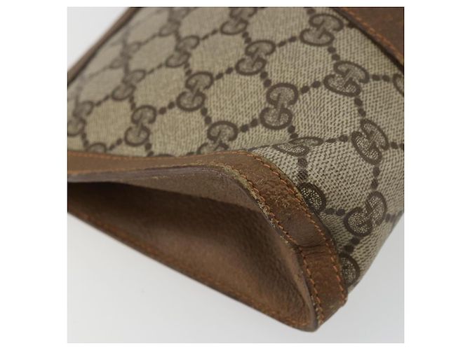 Clutch GUCCI GG Supreme Web Sherry Line in PVC Beige 89 01 032 Auth 177611 - vista 9