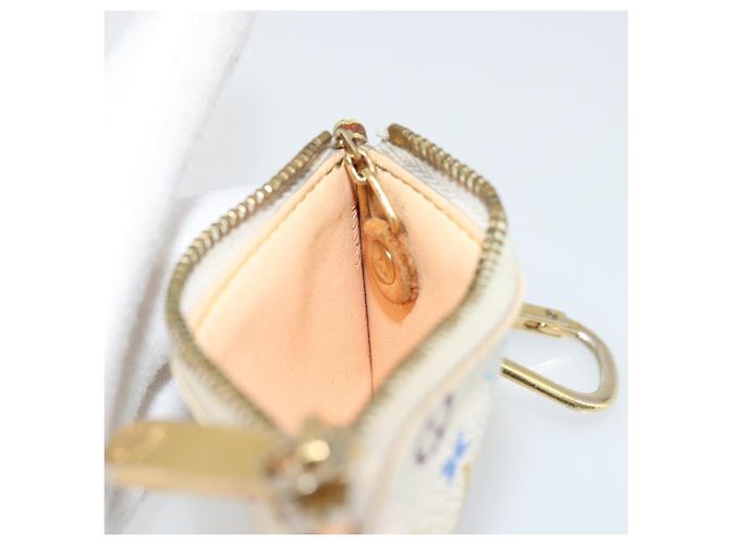 LOUIS VUITTON Monogram Multicolor Pochette Cles Weiß M92655 Auth 179112 - Ansicht 11