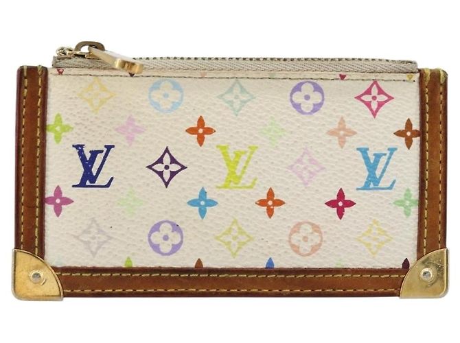 LOUIS VUITTON Monogram Multicolor Pochette Cles Weiß M92655 Auth 179112 - Ansicht 13