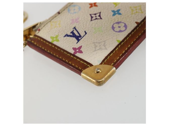 LOUIS VUITTON Monogram Multicolor Pochette Cles Weiß M92655 Auth 179112 - Ansicht 14
