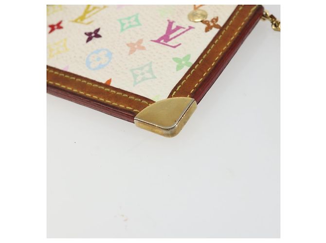 LOUIS VUITTON Monogram Multicolor Pochette Cles Weiß M92655 Auth 179112 - Ansicht 15