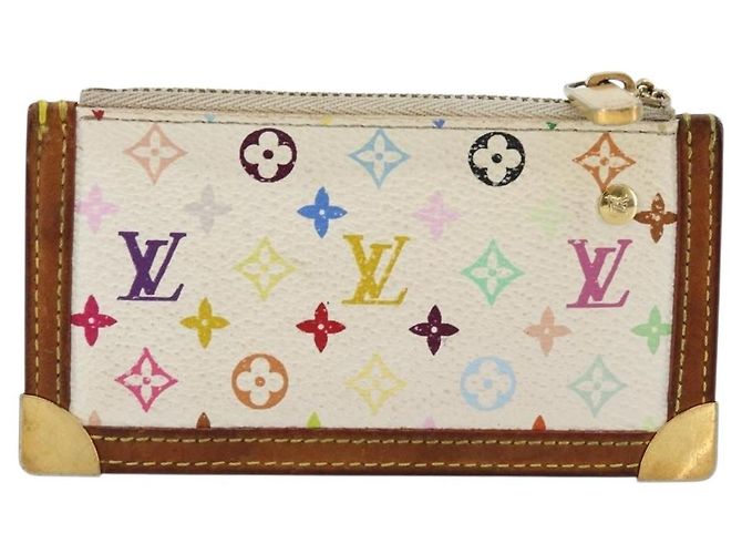 LOUIS VUITTON Monogram Multicolor Pochette Cles Weiß M92655 Auth 179112 - Ansicht 2