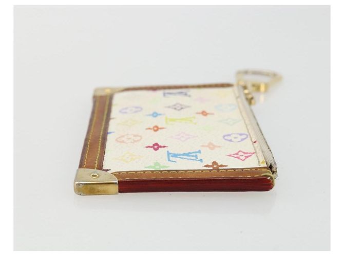 LOUIS VUITTON Monogram Multicolor Pochette Cles Weiß M92655 Auth 179112 - Ansicht 3