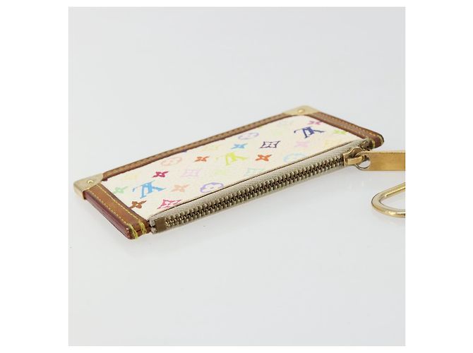 LOUIS VUITTON Monogram Multicolor Pochette Cles Weiß M92655 Auth 179112 - Ansicht 5