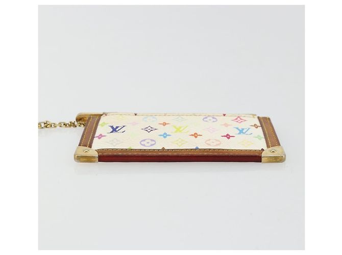 LOUIS VUITTON Monogram Multicolor Pochette Cles Weiß M92655 Auth 179112 - Ansicht 6