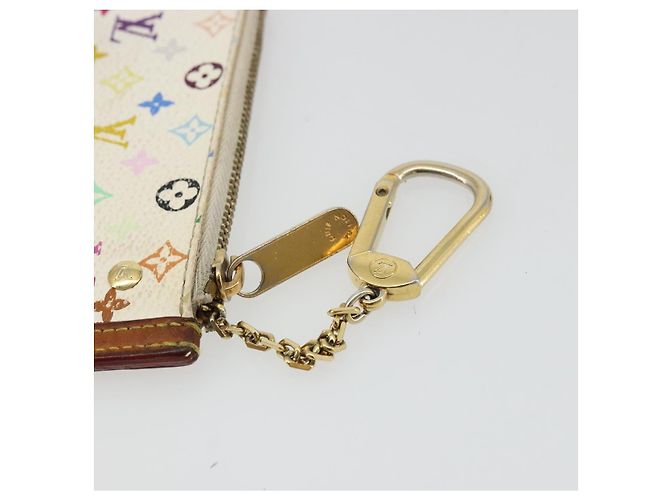 LOUIS VUITTON Monogram Multicolor Pochette Cles Weiß M92655 Auth 179112 - Ansicht 8