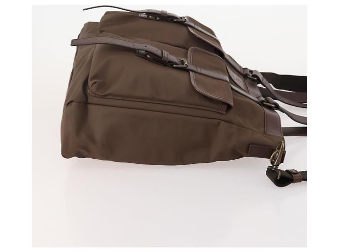 Borsa Tote BURBERRY in nylon 2way Marrone Auth 176648A - vue 3