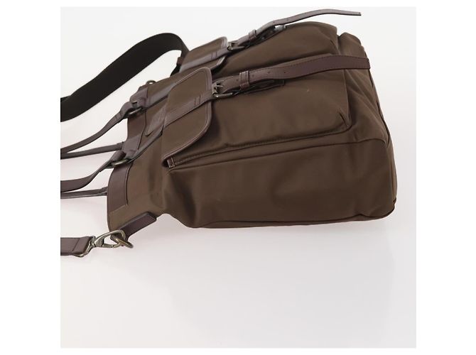 Borsa Tote BURBERRY in nylon 2way Marrone Auth 176648A - vue 4