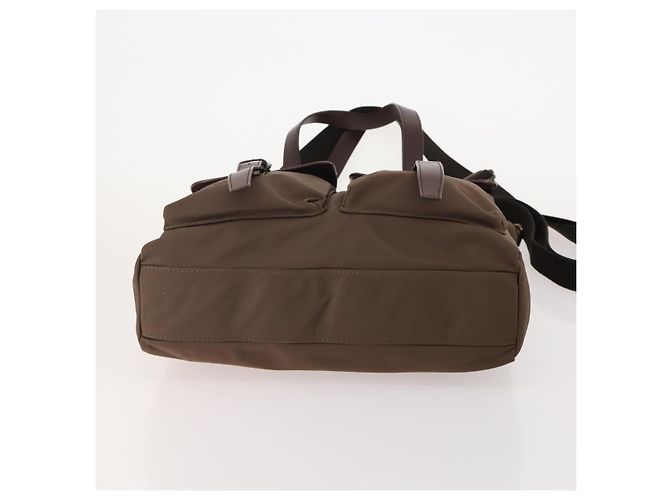 Borsa Tote BURBERRY in nylon 2way Marrone Auth 176648A - vue 5