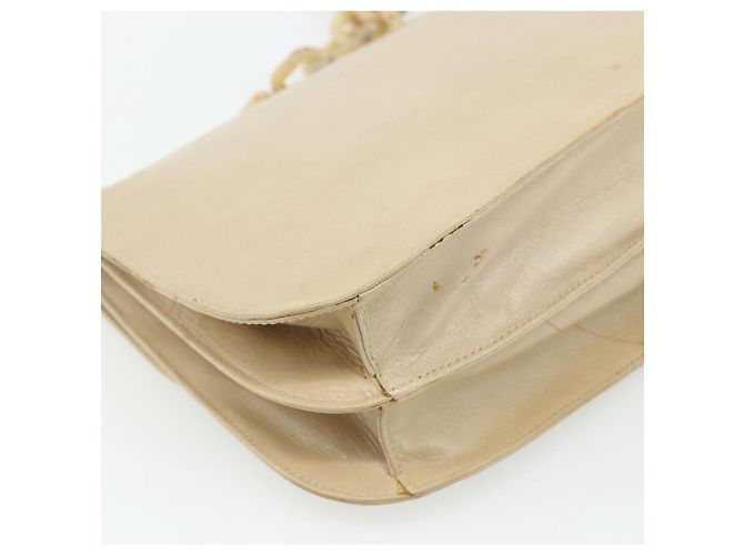 Borsa a Spalla con Catena PRADA in Pelle Beige Argento Auth 180139 - vista 16