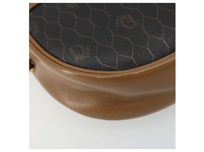 Borsa a Spalla Christian Dior Honeycomb Canvas PVC Nero Oro Auth BA12519 D'oro - vista 11