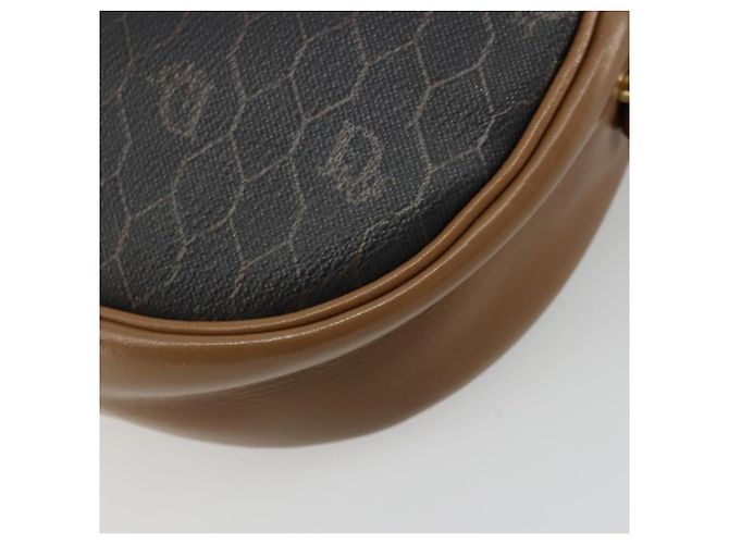 Borsa a Spalla Christian Dior Honeycomb Canvas PVC Nero Oro Auth BA12519 D'oro - vista 12