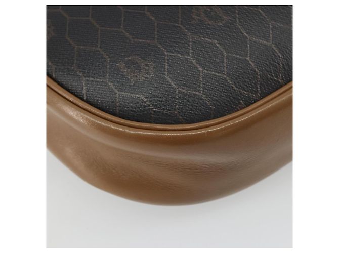 Borsa a Spalla Christian Dior Honeycomb Canvas PVC Nero Oro Auth BA12519 D'oro - vista 13