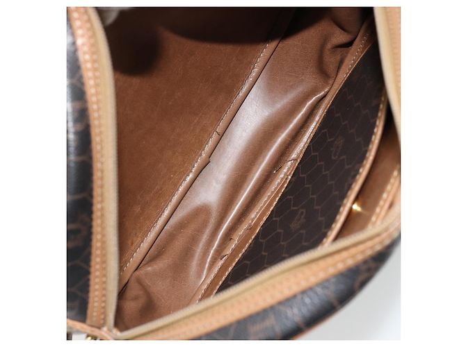 Borsa a Spalla Christian Dior Honeycomb Canvas PVC Nero Oro Auth BA12519 D'oro - vista 17