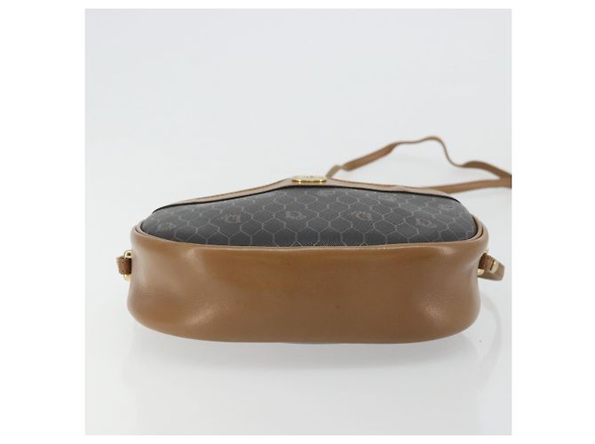 Borsa a Spalla Christian Dior Honeycomb Canvas PVC Nero Oro Auth BA12519 D'oro - vista 9