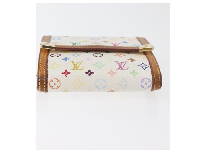 LOUIS VUITTON Portafoglio per Banconote e Carte di Credito Multicolor M92983 Auth hk3761 Bianco - vista 6