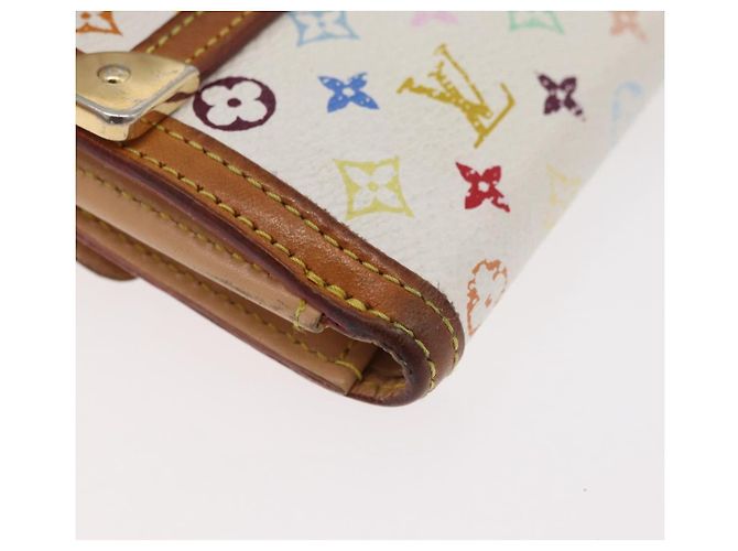 LOUIS VUITTON Portafoglio per Banconote e Carte di Credito Multicolor M92983 Auth hk3761 Bianco - vista 7