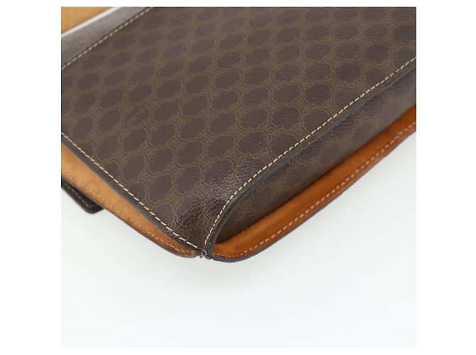 Céline CELINE Borsa a Spalla Macadam Canvas Medallion PVC Pelle Marrone Oro Auth ep14618 D'oro - vista 16