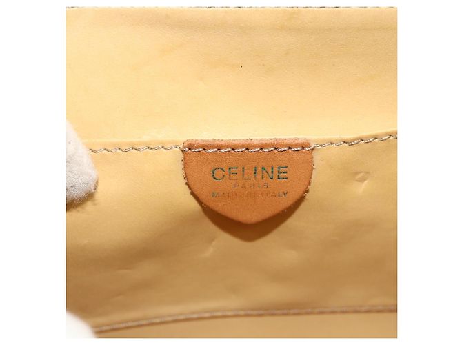 Céline CELINE Borsa a Spalla Macadam Canvas Medallion PVC Pelle Marrone Oro Auth ep14618 D'oro - vista 17