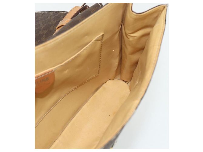 Céline CELINE Borsa a Spalla Macadam Canvas Medallion PVC Pelle Marrone Oro Auth ep14618 D'oro - vista 18