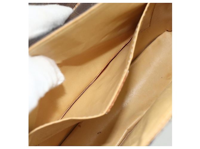 Céline CELINE Borsa a Spalla Macadam Canvas Medallion PVC Pelle Marrone Oro Auth ep14618 D'oro - vista 20