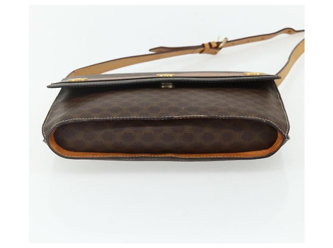 Céline CELINE Borsa a Spalla Macadam Canvas Medallion PVC Pelle Marrone Oro Auth ep14618 D'oro - vista 5