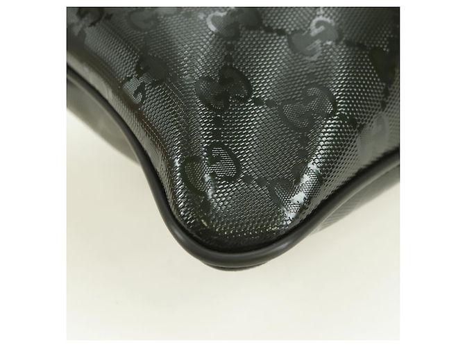 Borsa a tracolla GUCCI GG Implementation PVC Silver Khaki 201538 Auth am11587V Argento Cachi - vista 11