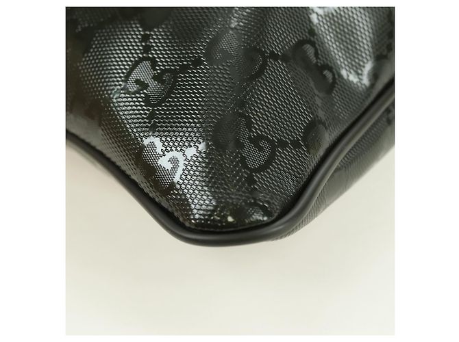 Borsa a tracolla GUCCI GG Implementation PVC Silver Khaki 201538 Auth am11587V Argento Cachi - vista 14